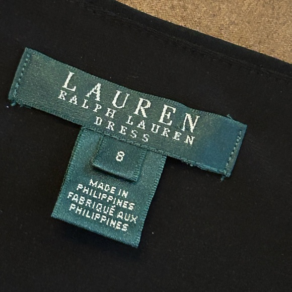 Lauren Ralph Lauren Faux Wrap Black & Red Floral Print Dress - Picture 6 of 6